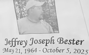 headstone of Jeffrey Joseph Bester, born 21 May 1964, died 05 October 2025